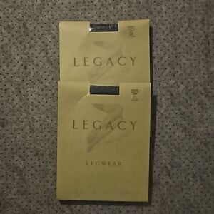 2 pair new in box Legacy Legwear Microfiber Control Top Tights Black A31857